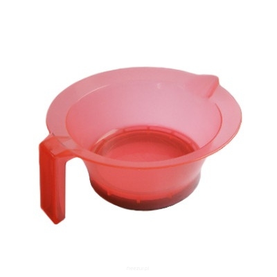 Miska do farbowania włosów, transparentna czerwona