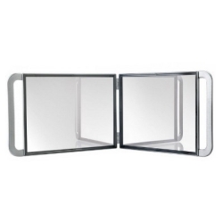 Lustro fryzjerskie otwierane Multi Grip, srebrne