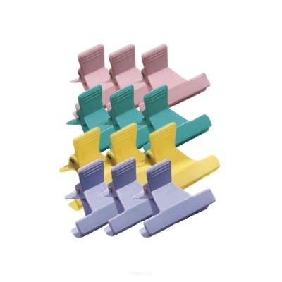 Klamra mała kolorowa 12 sztuk
