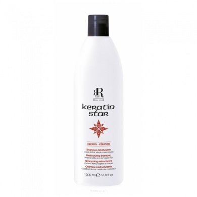 RR Line Keratin Star, szampon do włosów delikatnych i zniszczonych, 1000 ml